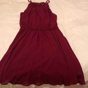 Francesca’s Ayla Wine Red chiffon dress L Large
